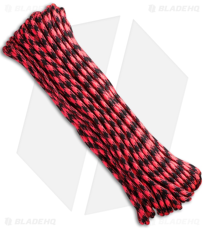 550 Lb. Paracord 100 Ft 7 Strand Core (Rosa Noche) RG1022H