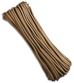 550 Lb. Paracord 100 Ft. 7 Strand Core (Coyote)
