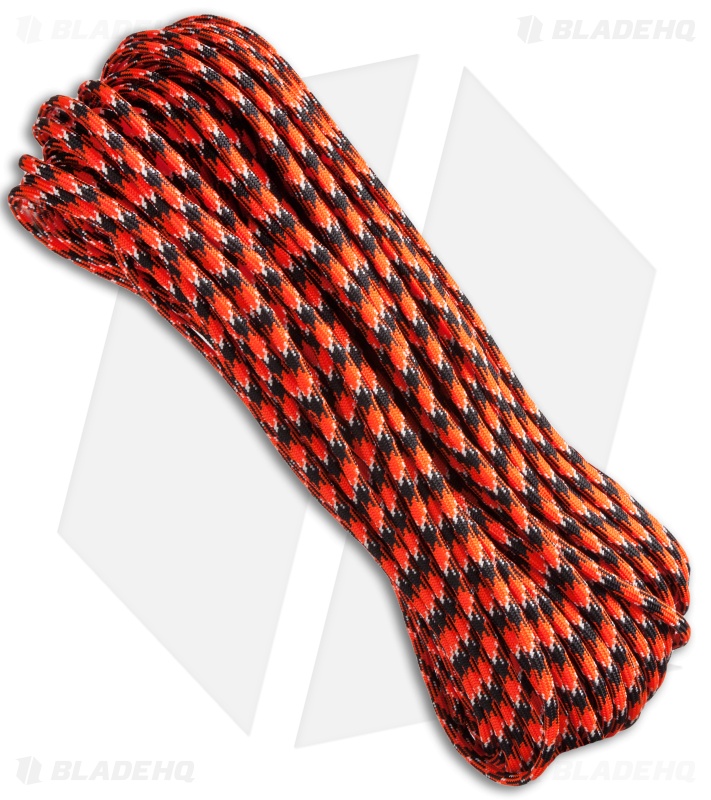 550 Lb. Paracord 100 Ft 7 Strand Core (Orange You Glad) RG1035H