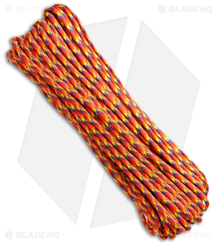 550 Lb. Paracord 100 Ft. 7 Strand Core (Sun Burst)