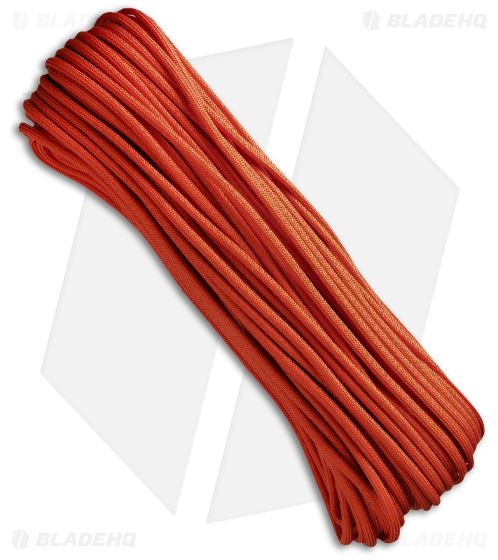 Burnt Orange 550 Paracord Nylon Braided 7-Strand Core (100') USA