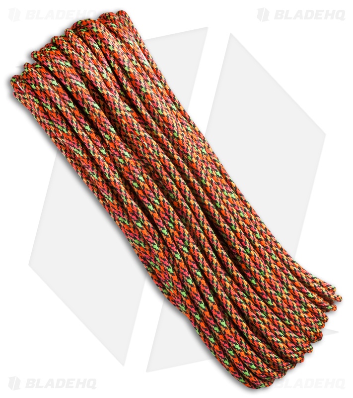 Rust 550 Paracord Nylon Braided 7-Strand Core (100') USA