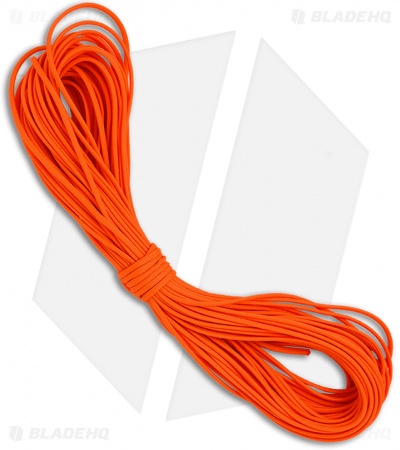 Neon Orange 550 Paracord Nylon Braided 7-Strand Core (100') USA