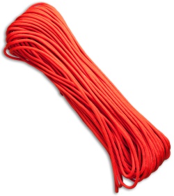 PrepCord Neon Orange 550 Paracord w/ Fishing & Jute Cord (100