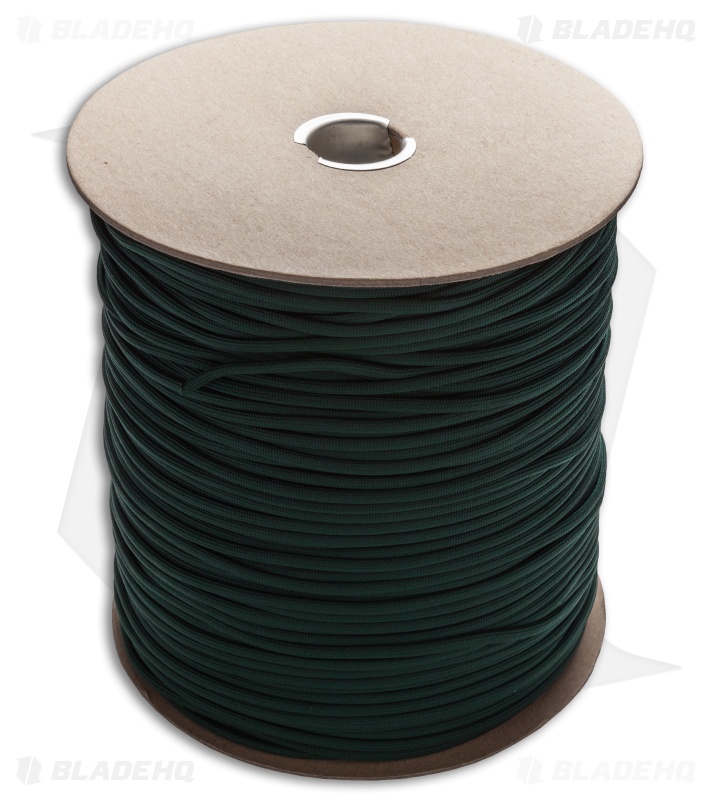 Spool of Hunter Green 550 Paracord 7-Strand Core (1000') USA