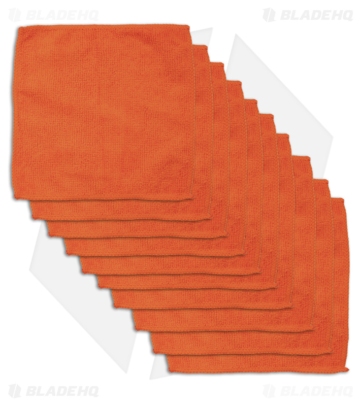 CountyComm Premium Micro Fiber Cloth 6" x 6" Orange - 10 Pack