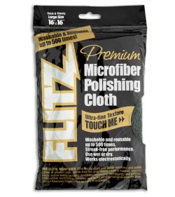 Flitz Premium Microfiber Grey Polishing Cloth Towel (Thick 