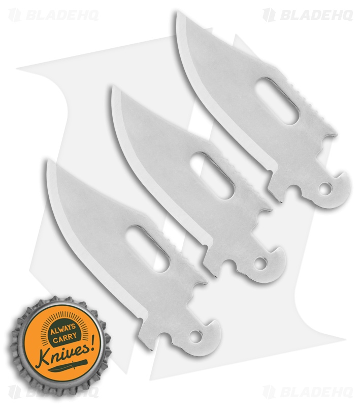 Cold Steel Click-N-Cut Replacement Blade  3 Pack (2.5" Bowie) 40AP3D