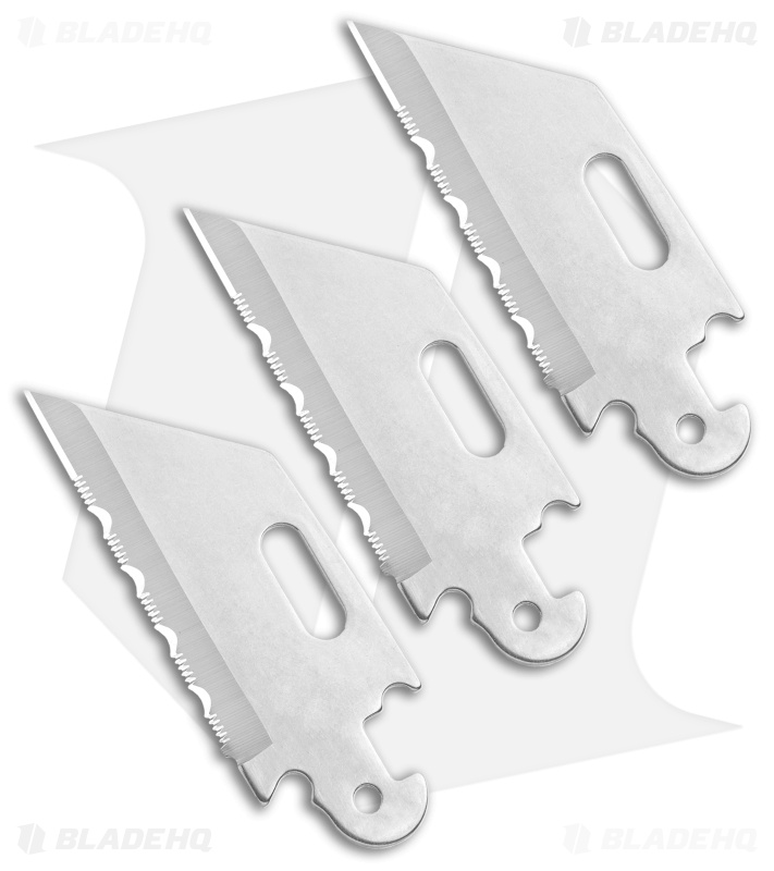 Cold Steel Click-N-Cut Replacement Blade  3 Pack(2.5" Reverse Tanto Serr) 40AP3C