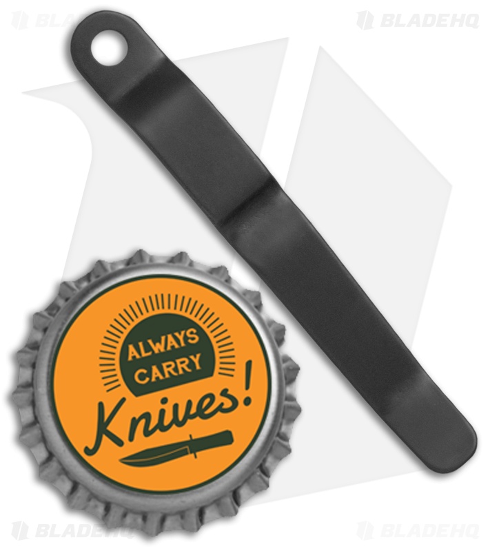 Piranha Knives Pocket Clip Ti - Black