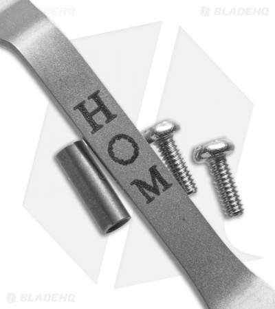 Hom Design Titanium Engraved Pocket Clip Balisong Basilisk