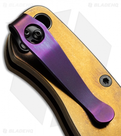 Lynch Northwest Short Titanium Spyderco Pocket Clip (Polished Stonewash) NW