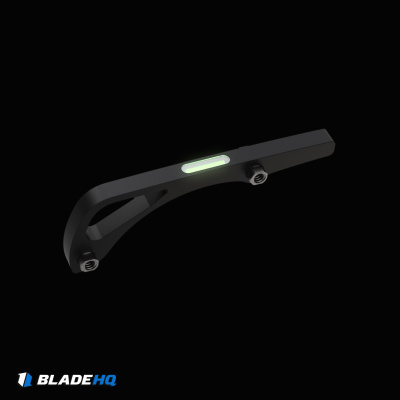 Flytanium + Glow Rhino Tritium Black Ti Backspacer for Benchmade Bugout
