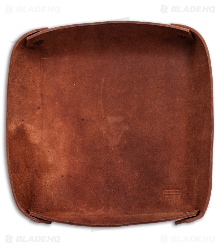 Fire Hall Knife & Leather Light Tan Leather Valet Tray