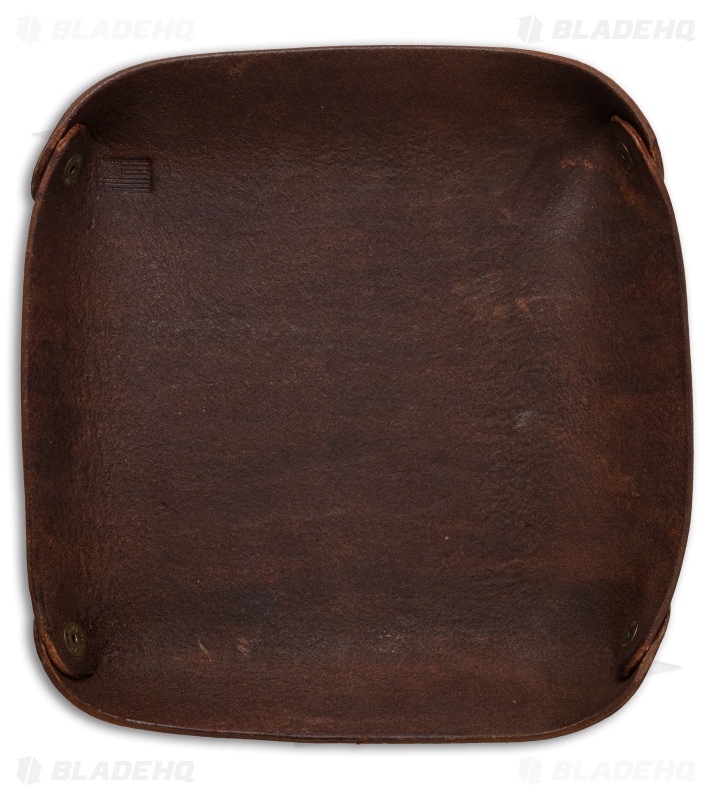 Fire Hall Knife & Leather Valet Tray