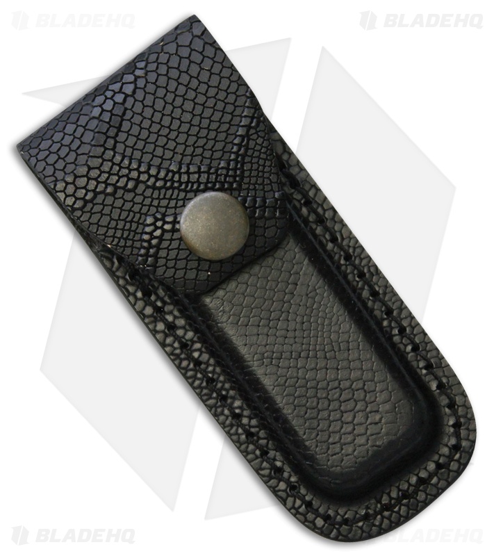 Tallen 3.5" Folding Knife Black Leather Sheath (SH1204)