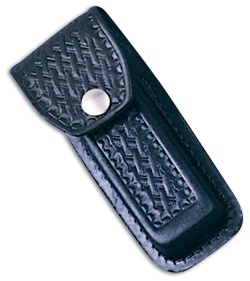 Tallen 5.25" Folding Knife Belt Sheath Black Leather (SH202)