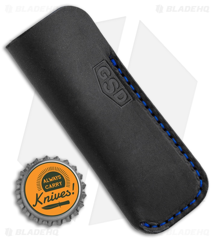 Greg Stevens Design Leather Sleeve for Slipjoint Folder Black/Blue