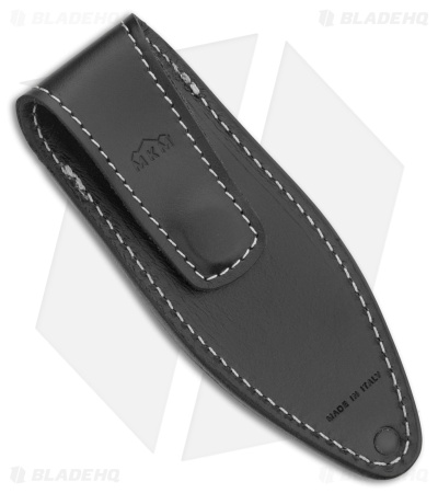 MKM Leather Fixed Blade Magnetic Pocket Sheath - Black 