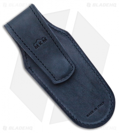MKM Leather Pocket Knife Sheath - Dark Blue