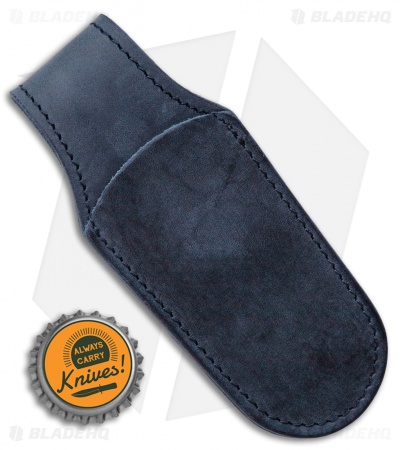 MKM Leather Pocket Knife Sheath - Dark Blue