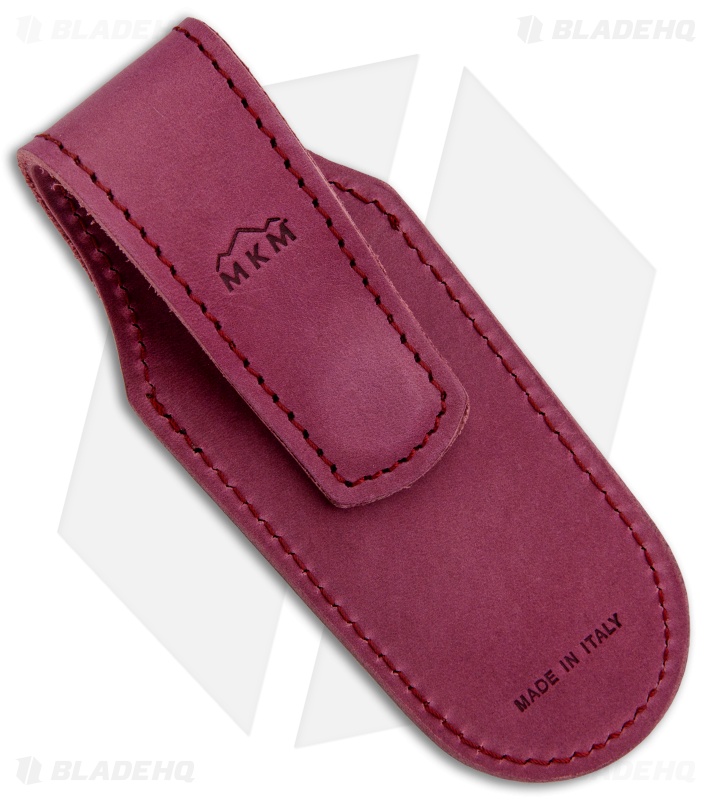 MKM Leather Pocket Knife Sheath - Burgundy