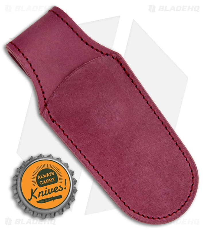 MKM Leather Pocket Knife Sheath - Burgundy