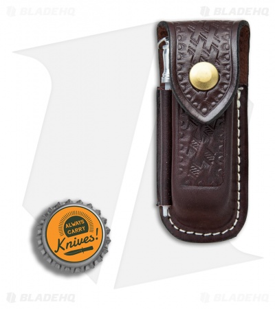 Victorinox Zermatt Large Brown Leather Belt Sheath  w/ Sharpening Steel 33208