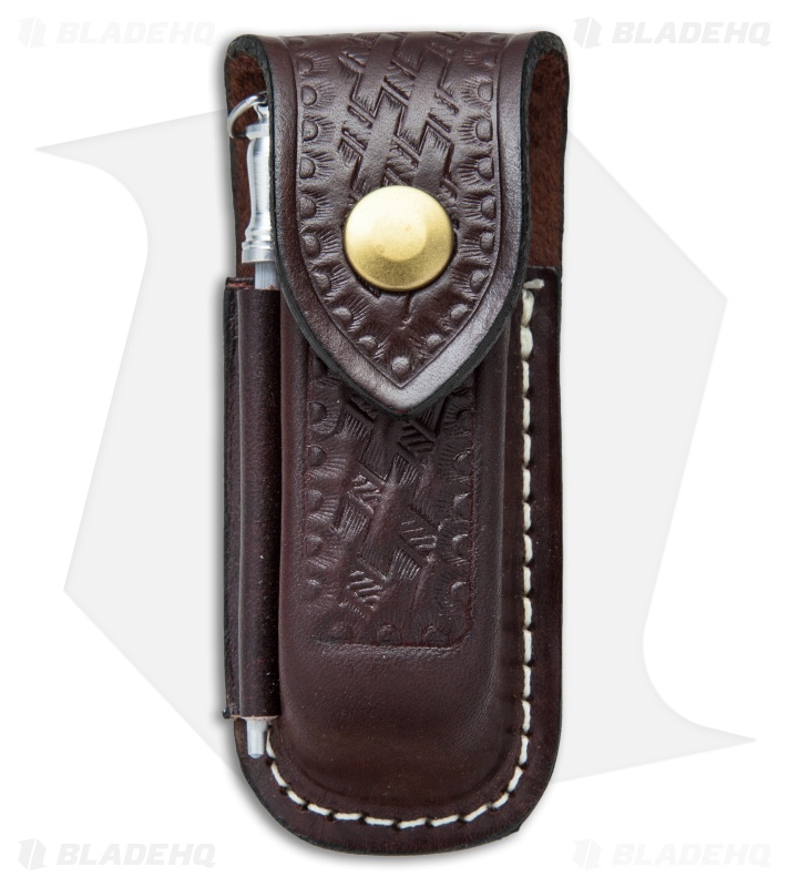Victorinox Zermatt Large Brown Leather Belt Sheath  w/ Sharpening Steel 33208