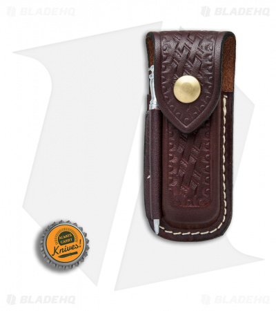Victorinox Zermatt Medium Brown Leather Sheath w/ Sharpening Steel Rod 33204