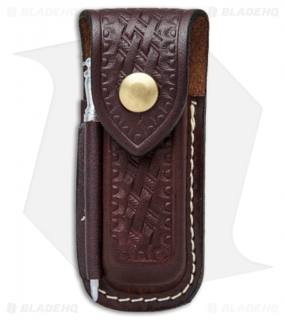 Victorinox Zermatt Medium Brown Leather Sheath w/ Sharpening Steel Rod 33204