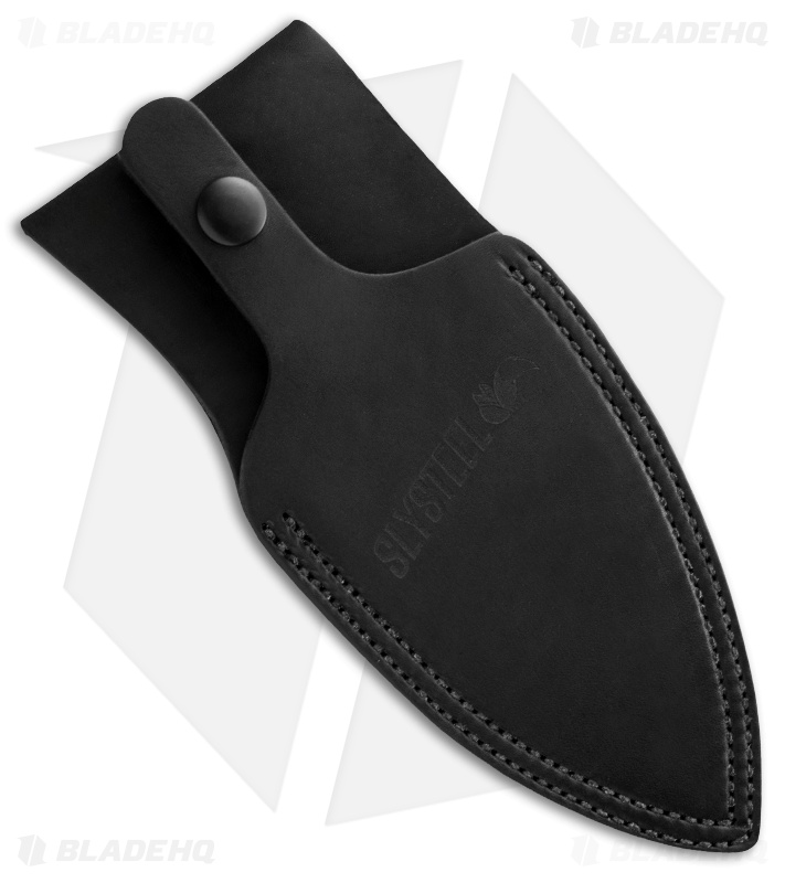 SLYSTEEL Leather Sheath for Shark Tooth Hunter I (Black)