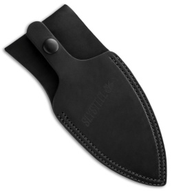 SLYSTEEL Leather Sheath Shark Tooth Hunter Black - Blade HQ