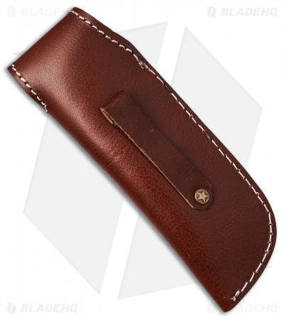 Venture 7.5" V114E Leather Fixed Blade Belt Sheath Brown