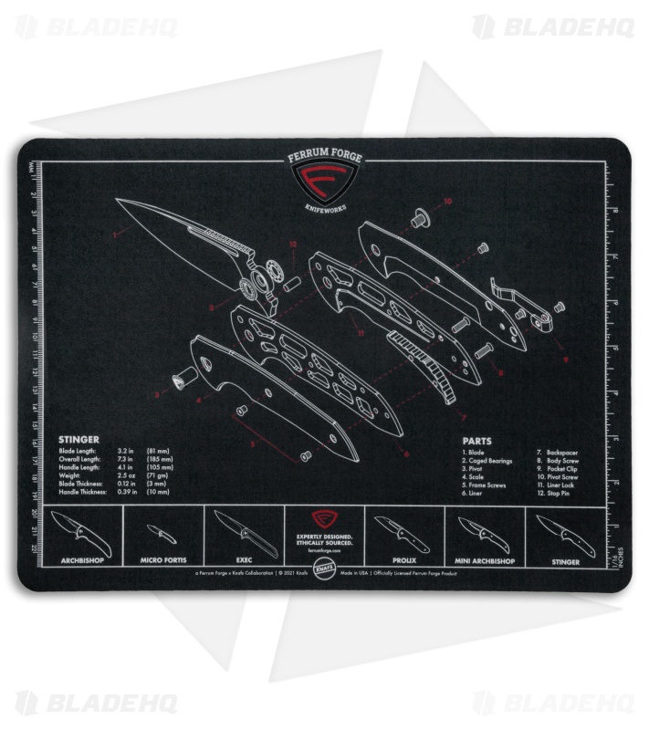 KNAFS Ferrum Forge Stinger Knife Shop Mat