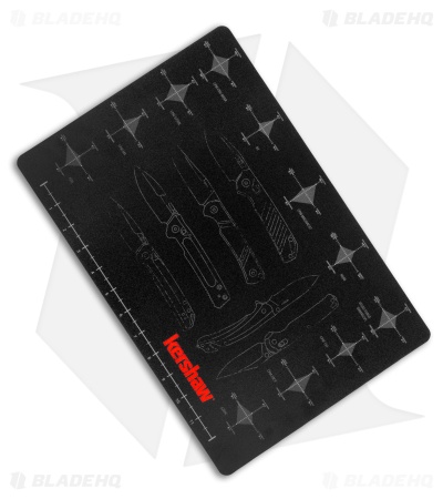 Kershaw Counter Mat With Ruler - Black MATKER26