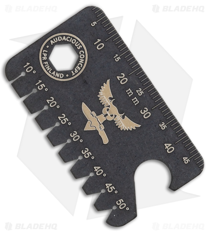 アクセサリー Anggi Agus triana Audacious Titanium Dog Tag Tool Anglefinder V3- PVD Black - Blade HQ