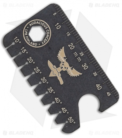 Audacious Titanium Dog Tag Tool Anglefinder V3- PVD Black 