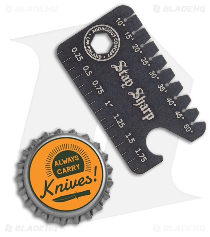 Audacious Titanium Dog Tag Tool Anglefinder V3- PVD Black 