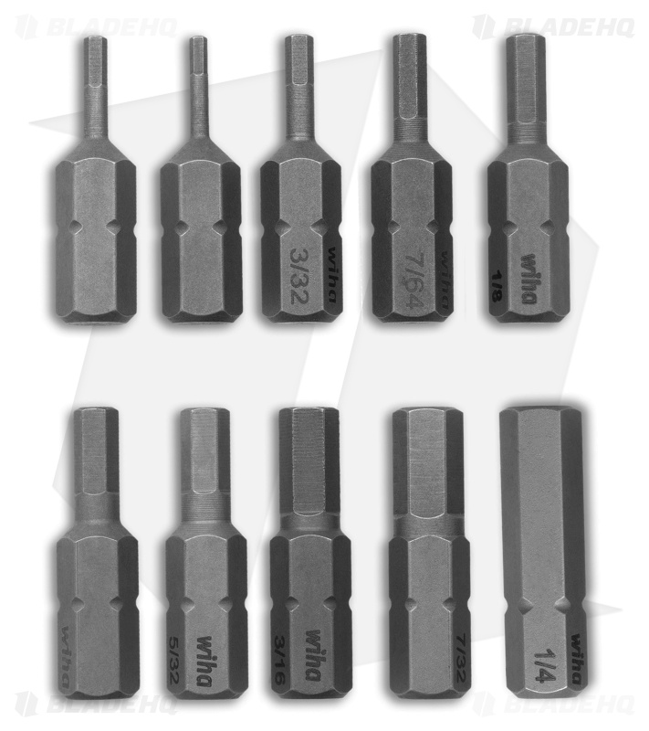 Wiha Tools 10 Piece Standard Hex Bit Set - 72596 - Blade HQ