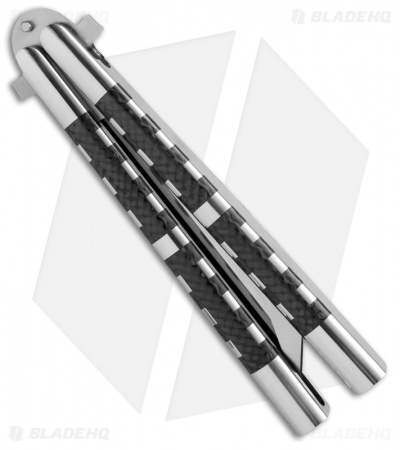 29 Knives Chris Olofson 5" Tanto + Reverse Tanto Balisong Set Carbon Fiber 