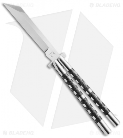 29 Knives Chris Olofson 5" Tanto + Reverse Tanto Balisong Set Carbon Fiber 