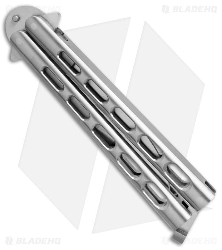 29 Knives Chris Olofson 4" Traditional Bowie Balisong Slotted Ti Butterfly Knife