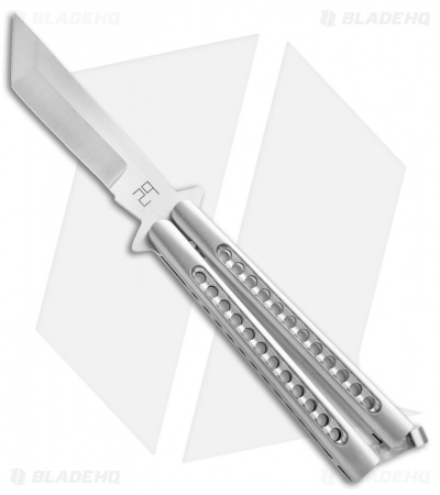 29 Knives Chris Olofson 3.75" Tanto Fluted Skeleton Butterfly Knife 