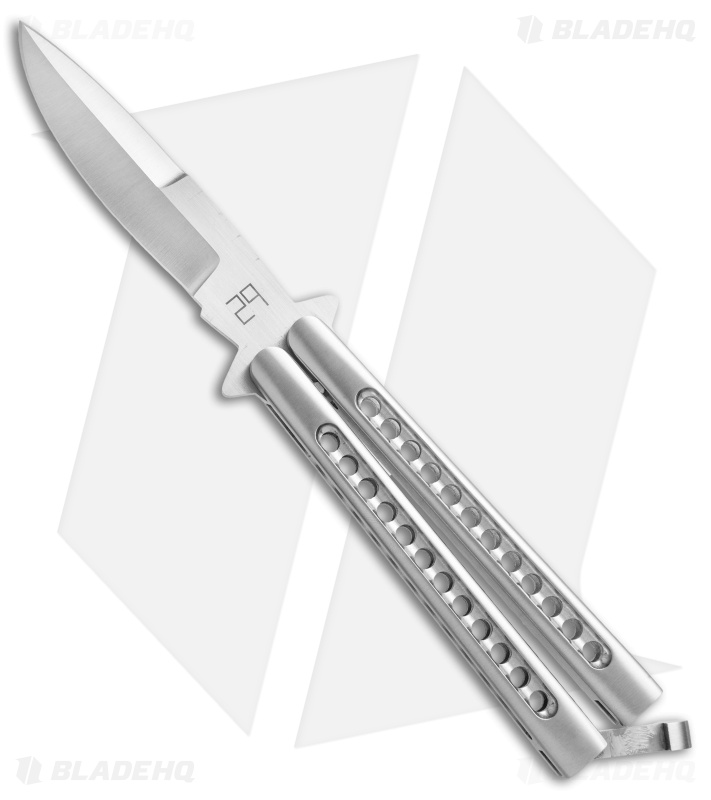 29 Knives Chris Olofson 3.75" Weehawk Fluted Skeleton Butterfly Knife 