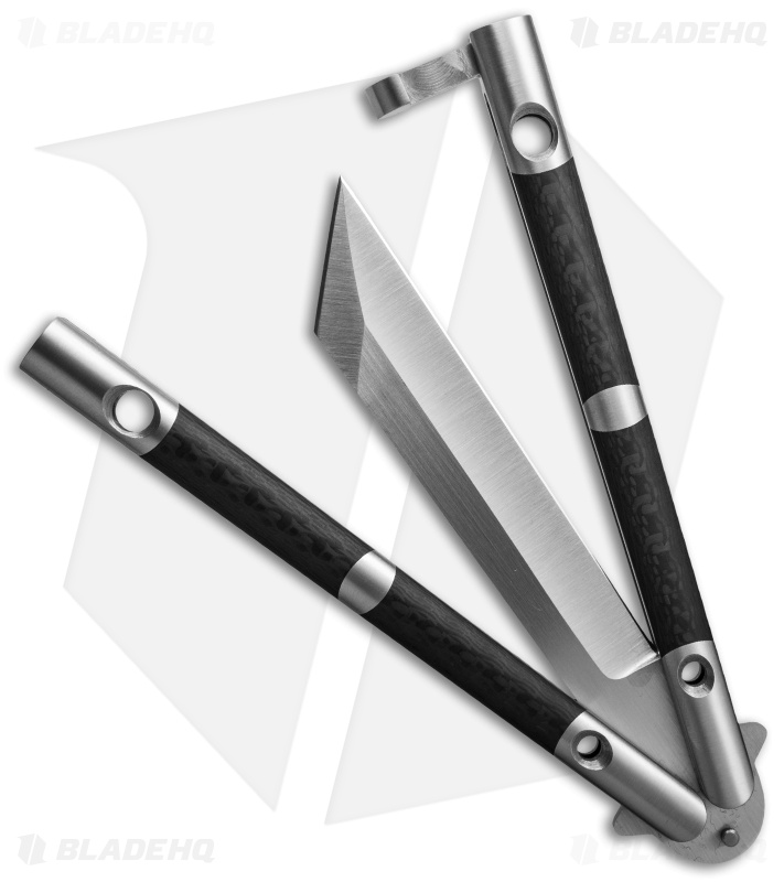 29 Knives Chris Olofson Custom 5" Reverse Tanto Butterfly Knife Carbon Fiber