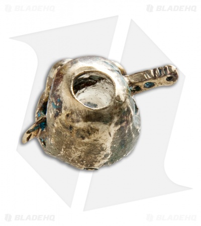Andre de Villiers AdV Knife Head Half Skull Bead - Brass