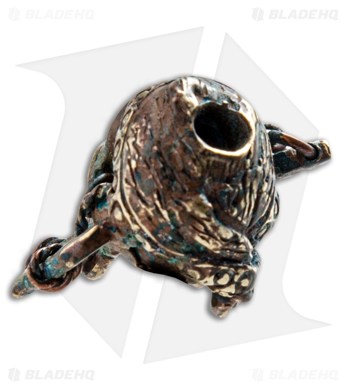 Andre de Villiers AdV Large Anchor Skull Bead - Brass/Copper Patina