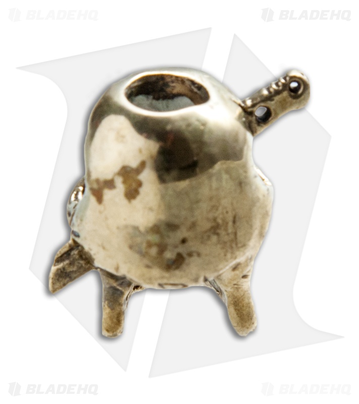 Andre de Villiers AdV Large Knife Head Skull Bead - Brass