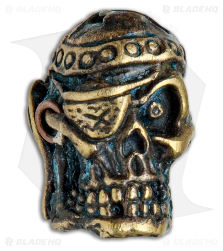 Andre de Villiers AdV Pirate Skull Bead - Brass/Antique